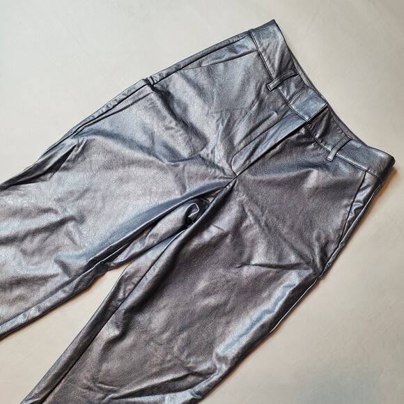 Commando Pants - Commando Women's Size XS NWT Faux Leather 7/8 Trouser Platinum SLG67